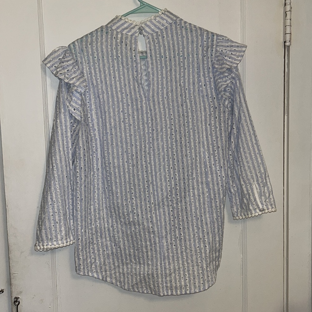 Women's White Eyelet Top - Picture 6 of 8